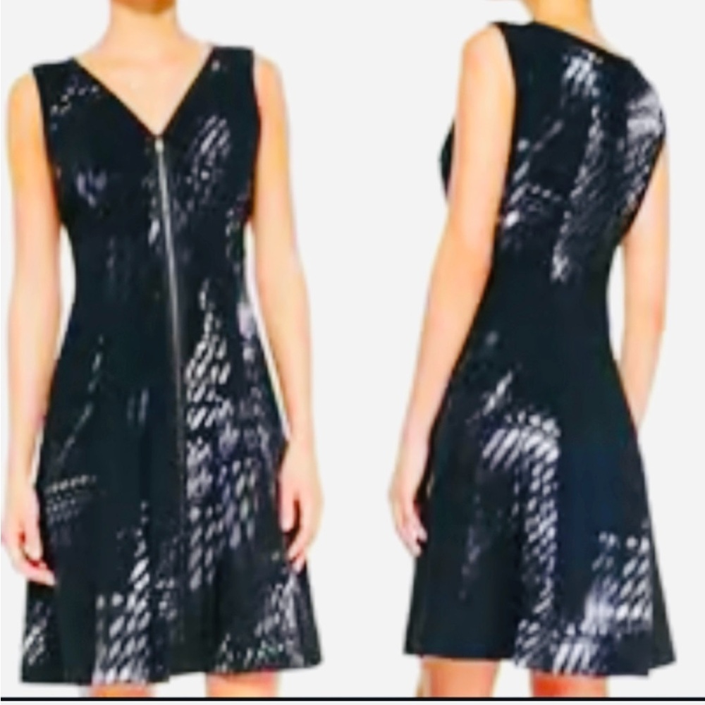 Tahari Elegant Black Sleeveless Dress